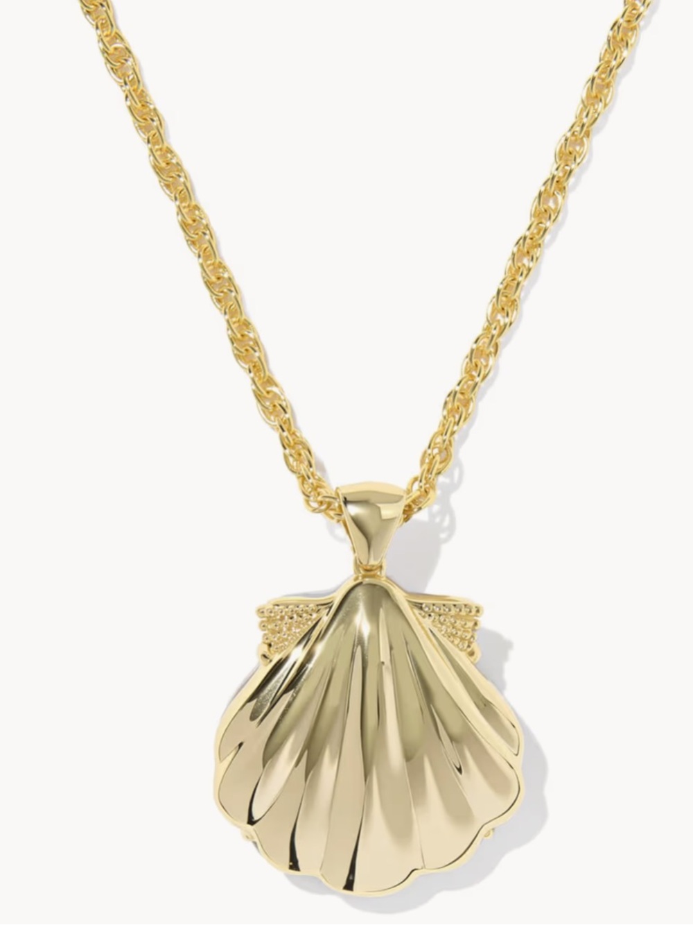 kendra scott lucia shell gold light mauve illusion short pendant necklace - Picture 2 of 8